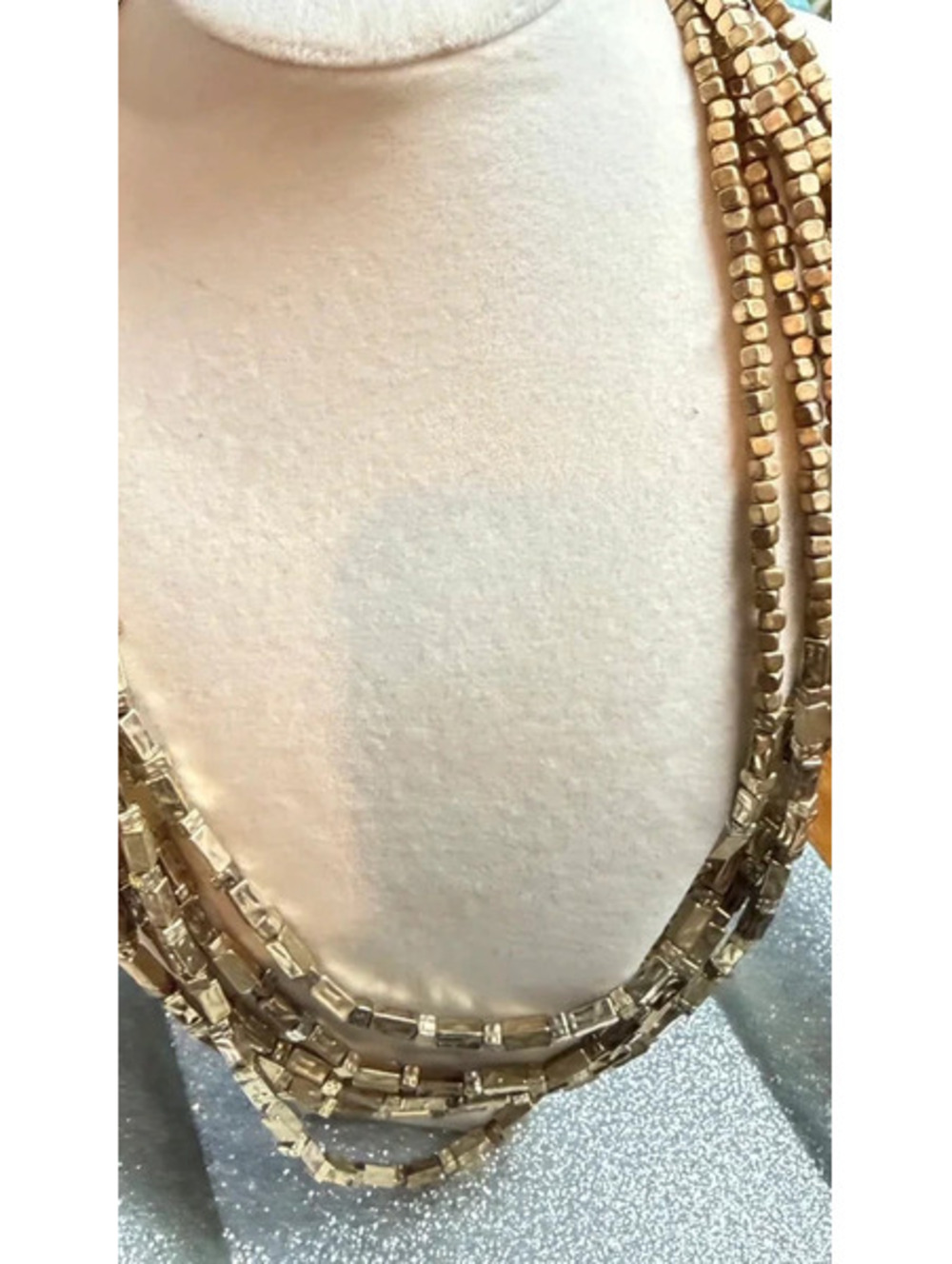 Vintage Chicago’s Goldtone Multi Strand Statement Necklace